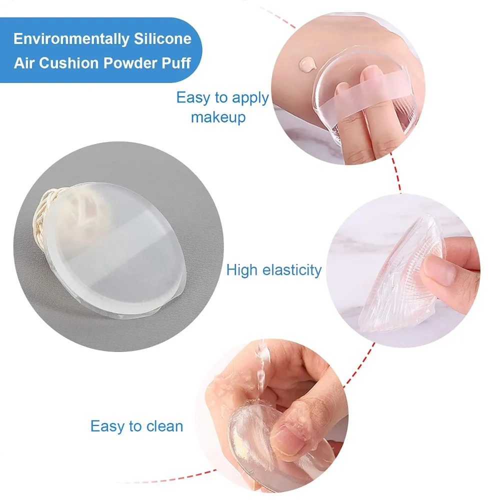 1-5Pcs Silicone Cosmetic Puff  - đánh giá và giá Beauty Makeup Blender