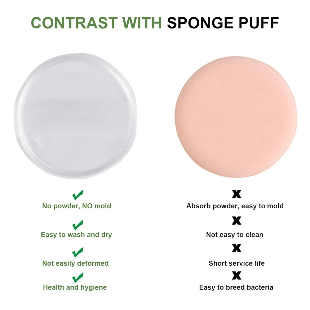 1-5Pcs Silicone Cosmetic Puff  - đánh giá và giá Beauty Makeup Blender