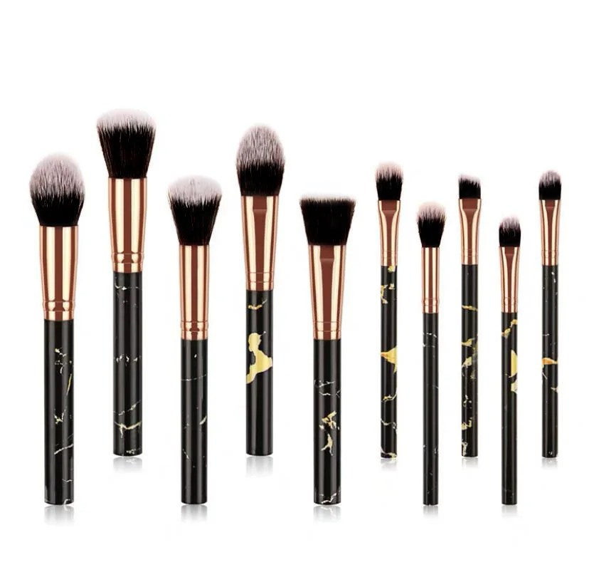 10Pcs Marble Makeup Brushes Fa - đánh giá và giá Beauty Queen Makeup