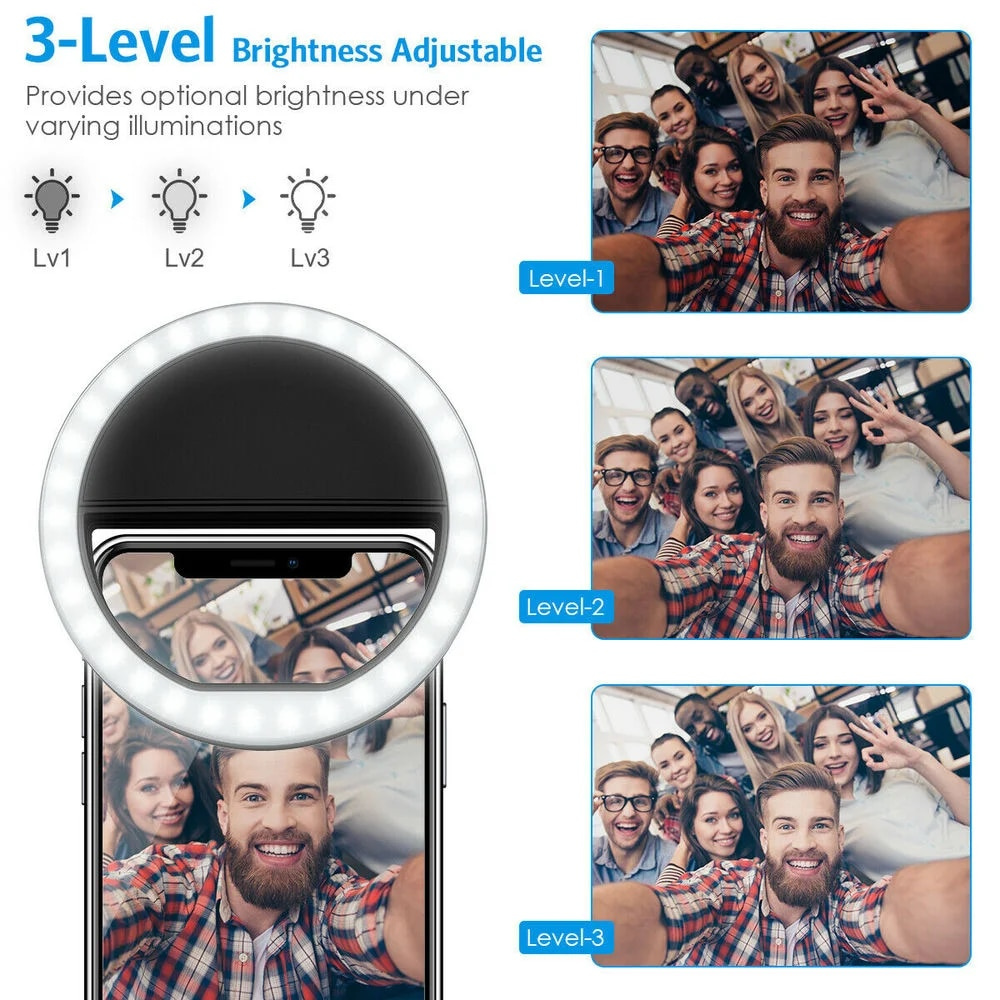LED Selfie Fill Light USB Char - đánh giá và giá Led Ring Light