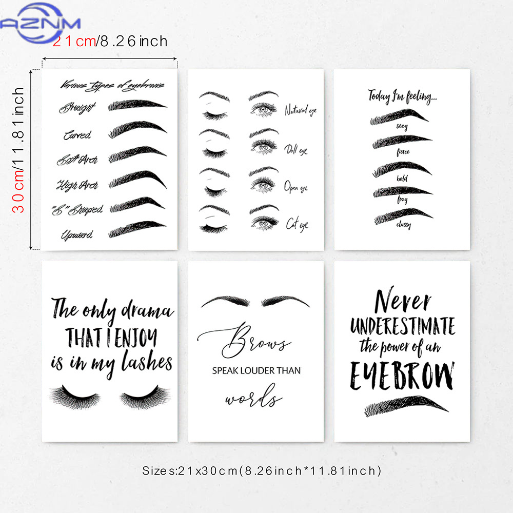 Set of 6 Eyebrow and Eyelash C - đánh giá và giá Beauty Of Makeup Quotes