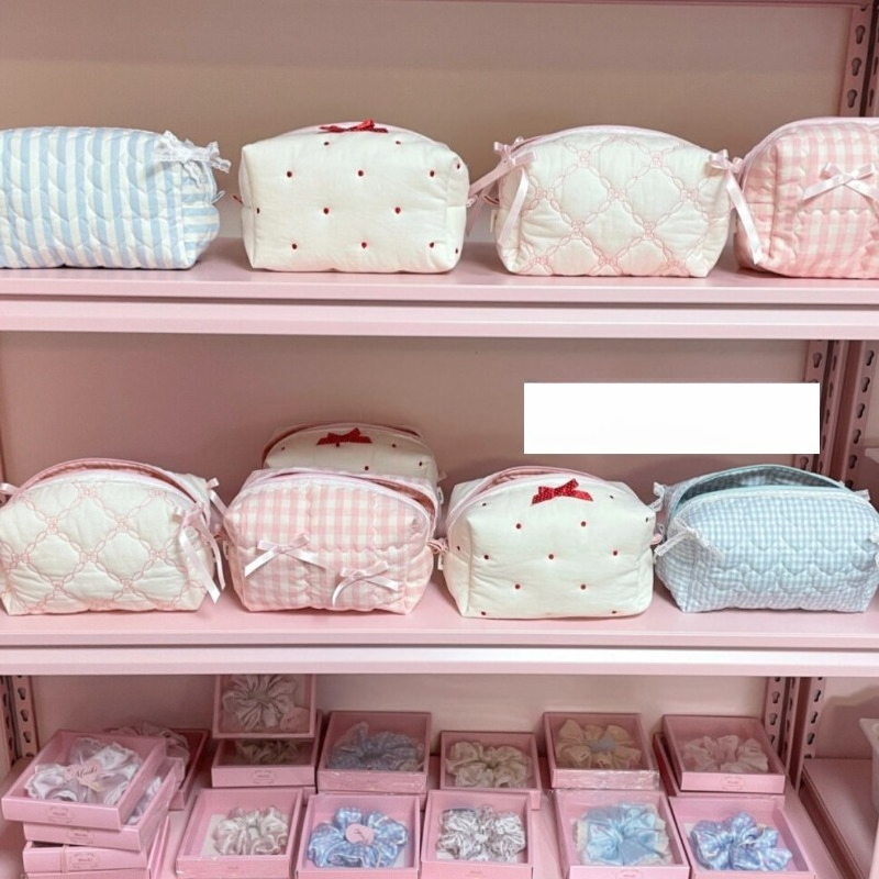 New Quilted Ins Makeup Bag Han - đánh giá và giá Beauty No Makeup