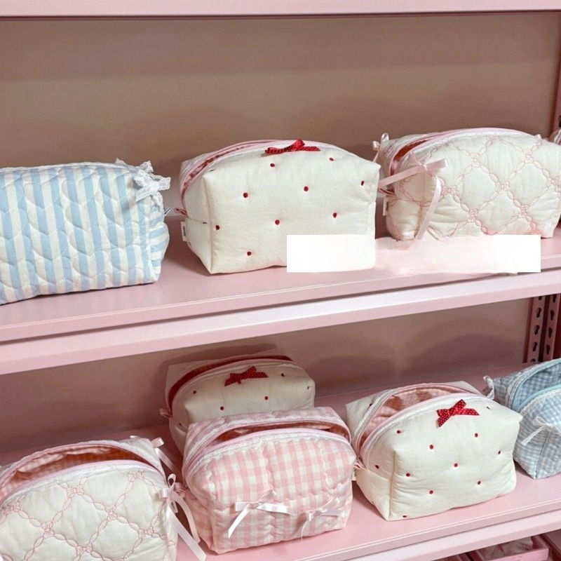 New Quilted Ins Makeup Bag Han - đánh giá và giá Beauty No Makeup