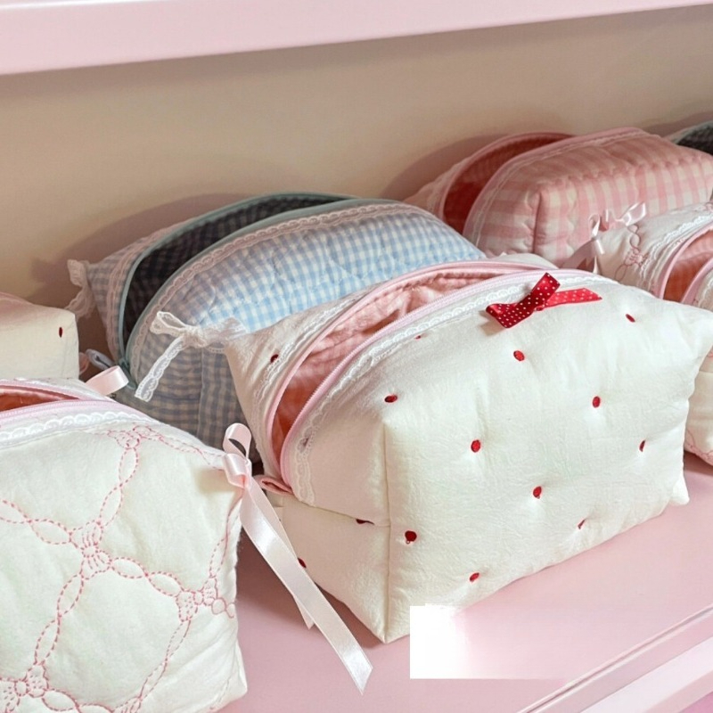 New Quilted Ins Makeup Bag Han - đánh giá và giá Beauty No Makeup