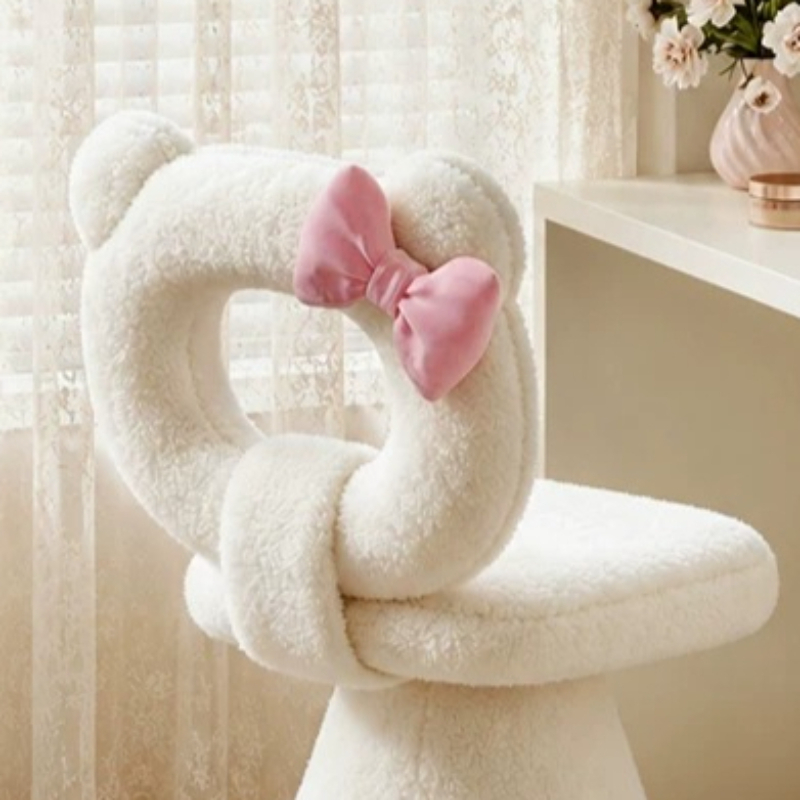 Bow Dressing Vanity Stool Pink - đánh giá và giá Beauty Makeup Vanity