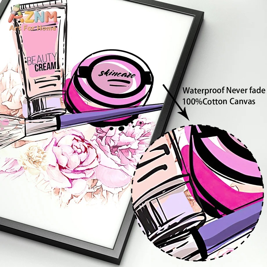 AZNM Pink Nail Makeup Canvas W - đánh giá và giá Beauty Of Makeup Quotes