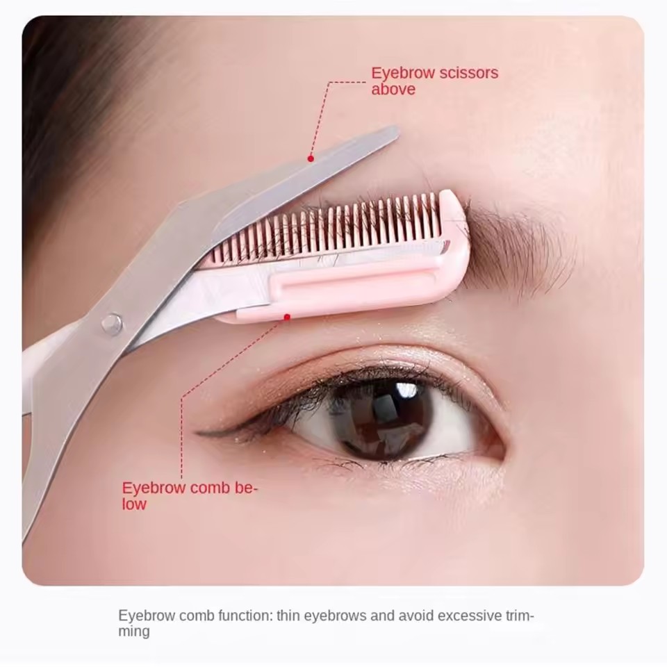 Safe Eyebrow Scissors with Com - đánh giá và giá Beauty Makeup Vanity