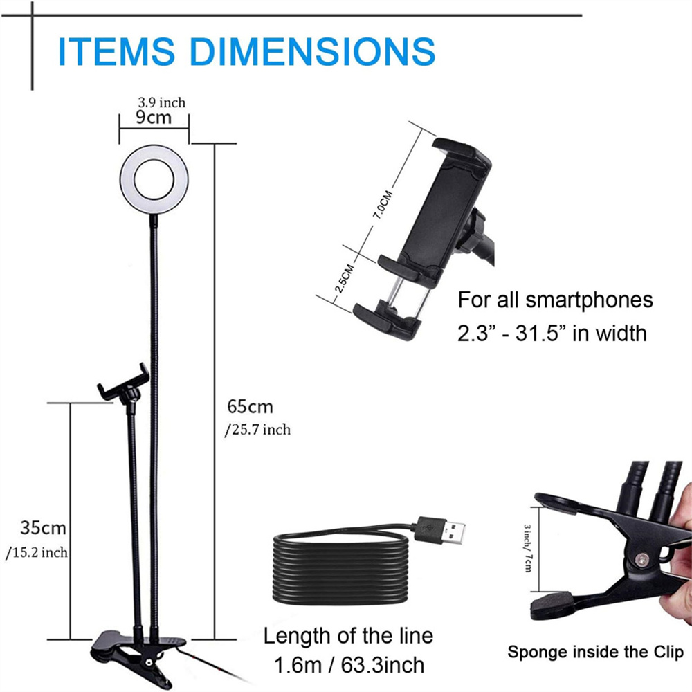 Universal Flexible Mobile Phon - đánh giá và giá Led Ring Light