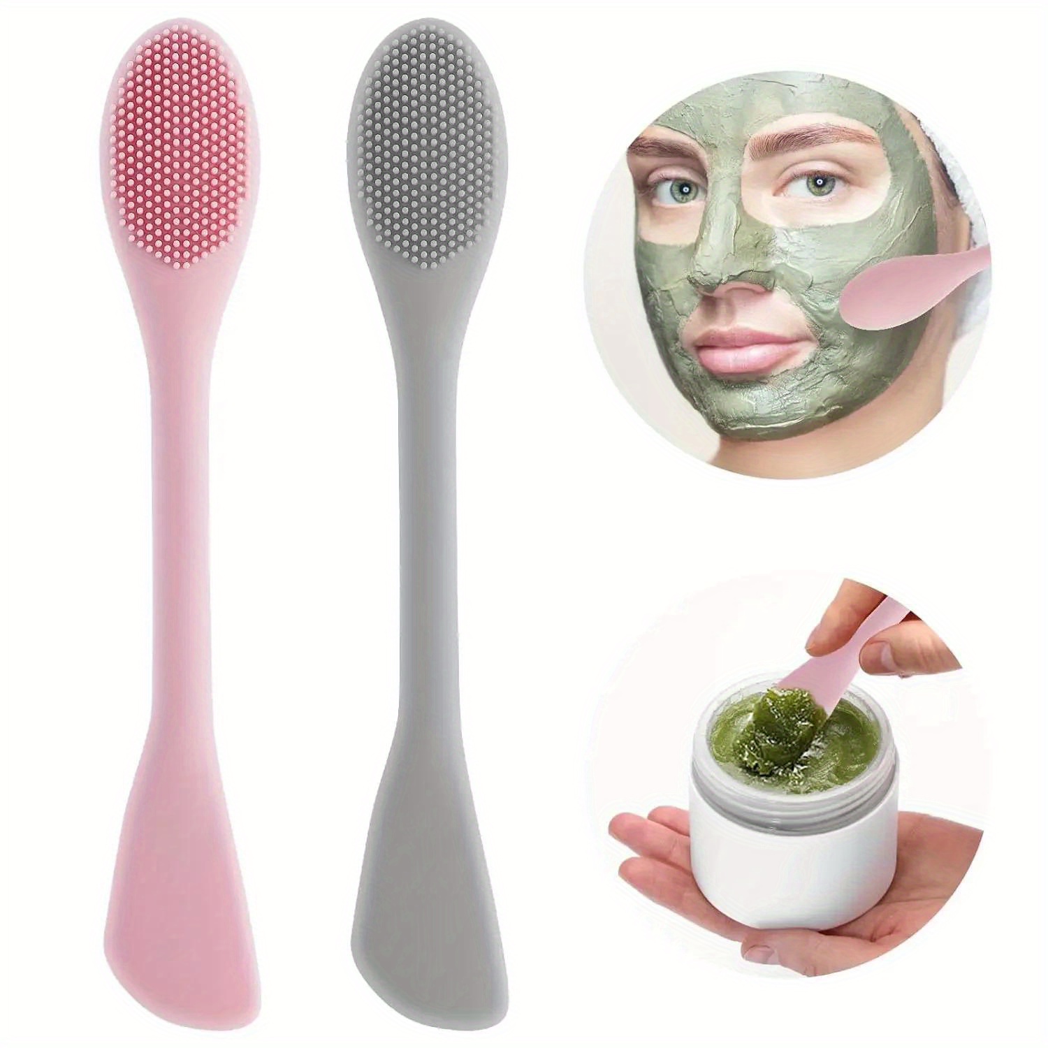 Double Head Facial Mask Brush  - đánh giá và giá Beauty Queen Makeup