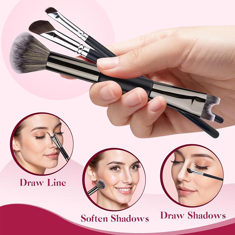 U-Shaped Dual Head Makeup Brus - đánh giá và giá Beauty Queen Makeup