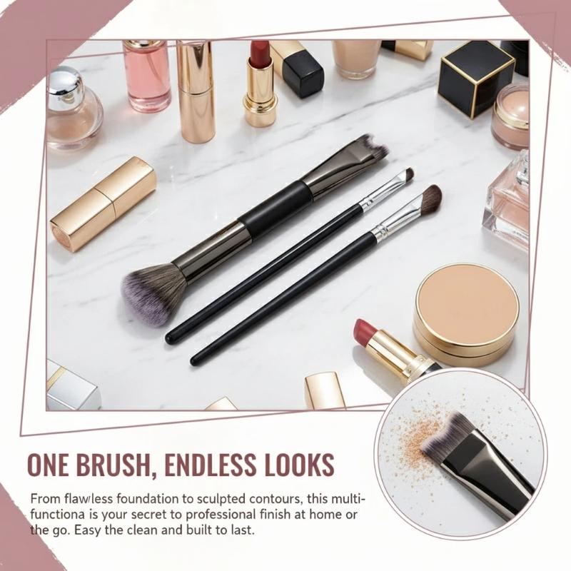 U-Shaped Dual Head Makeup Brus - đánh giá và giá Beauty Queen Makeup