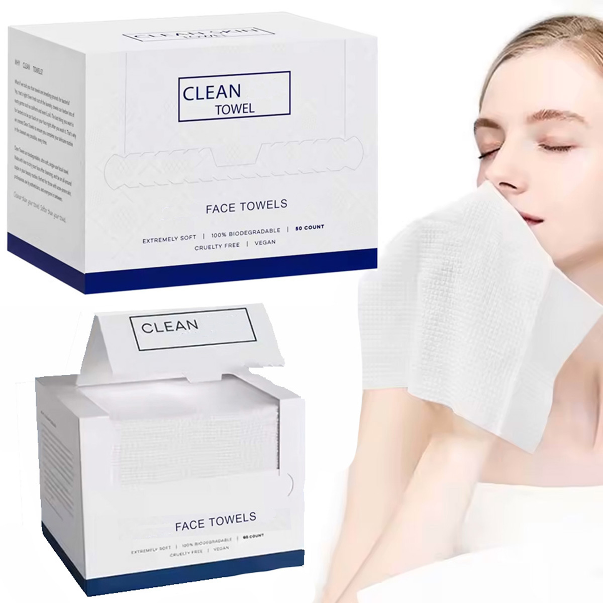 50Pcs/Box Disposable Face Towe - đánh giá và giá Beauty Makeup Vanity