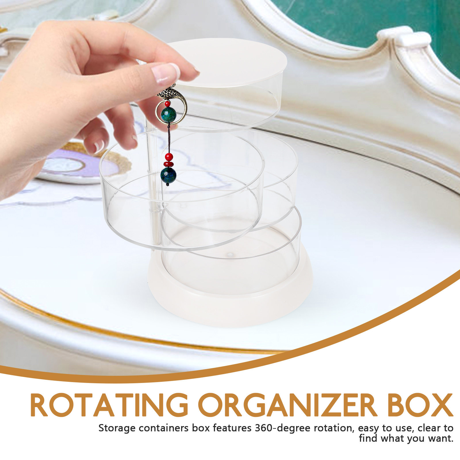 4-Tier Rotating Makeup Organiz - đánh giá và giá Beauty Makeup Vanity