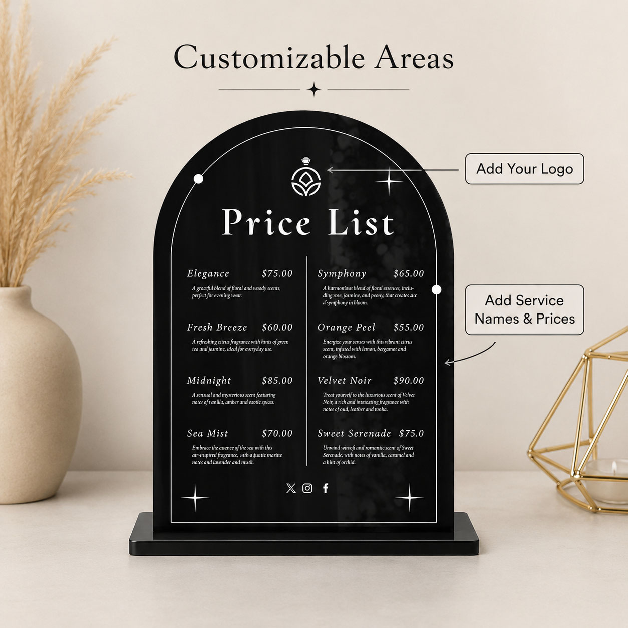 Custom Arch Acrylic Price List - đánh giá và giá Beauty Makeup List