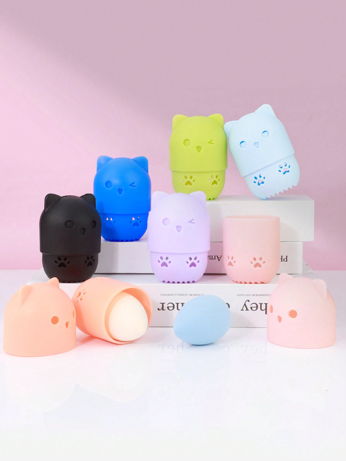 Cute Cat‑Shaped Silicone Makeu - đánh giá và giá Beauty Makeup Blender