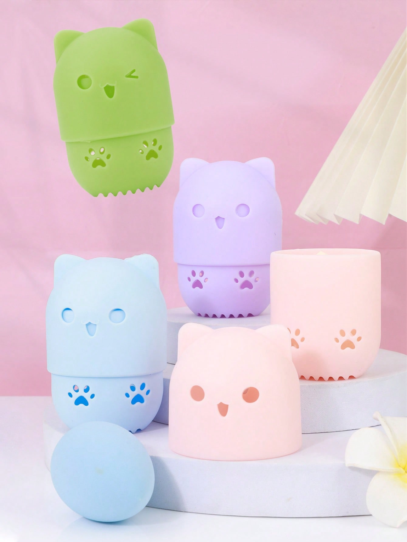 Cute Cat‑Shaped Silicone Makeu - đánh giá và giá Beauty Makeup Blender