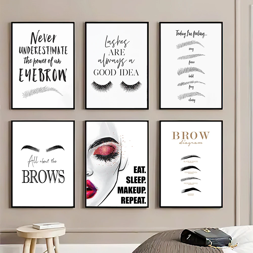 Fashion MakeUp Canvas Painting - đánh giá và giá Beauty Of Makeup Quotes