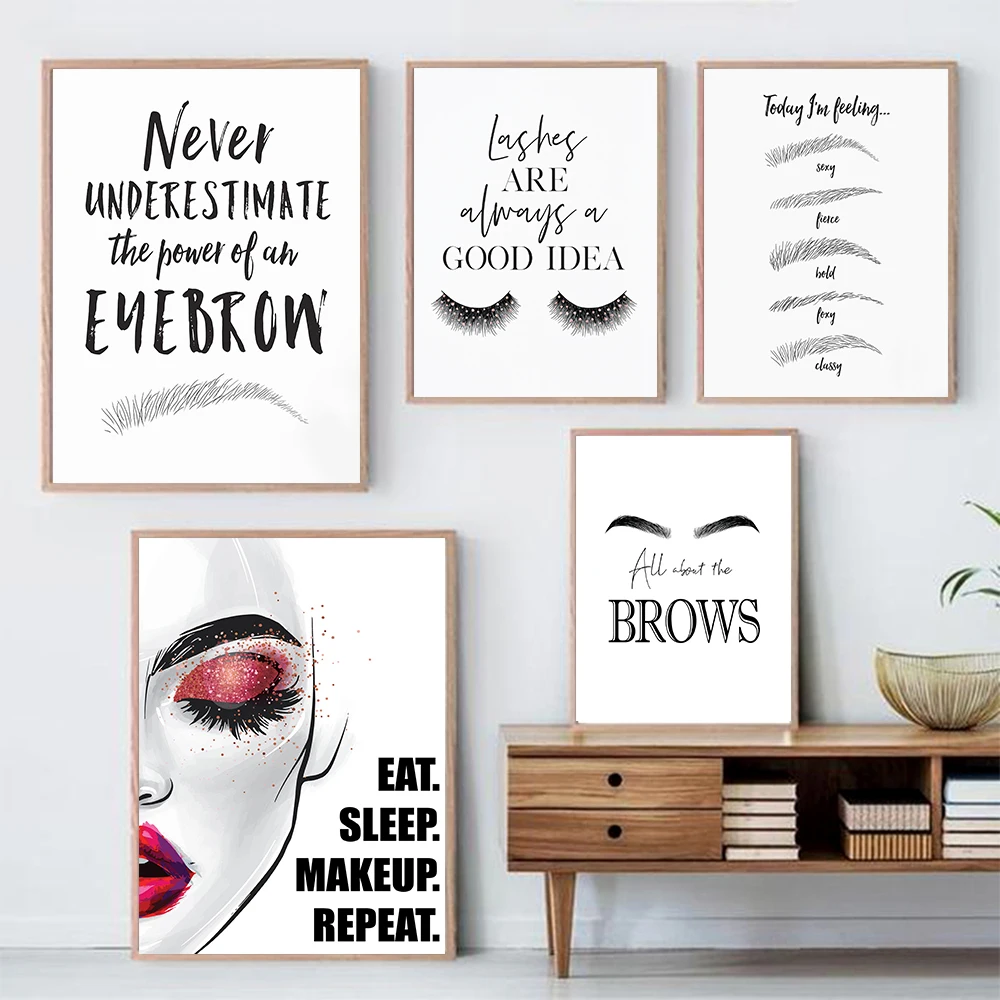 Fashion MakeUp Canvas Painting - đánh giá và giá Beauty Of Makeup Quotes