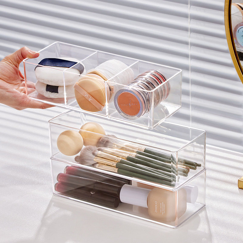 Acrylic Cosmetics Storage Box  - đánh giá và giá Beauty Makeup Blender