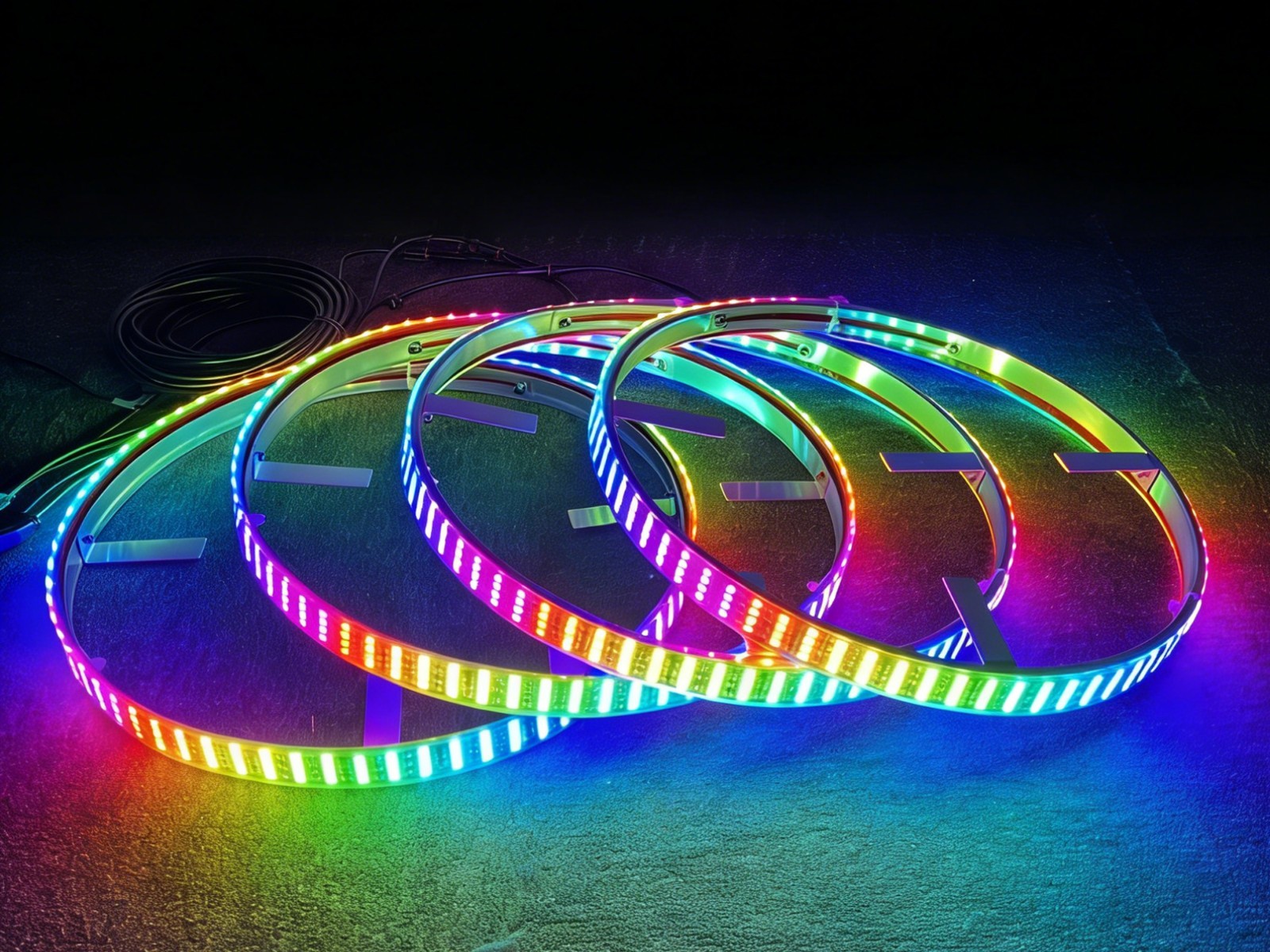 4PCS 17.5inch RGB Quad Row Cha - đánh giá và giá Led Ring Light