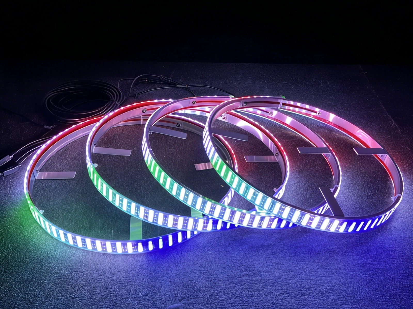 4PCS 17.5inch RGB Quad Row Cha - đánh giá và giá Led Ring Light