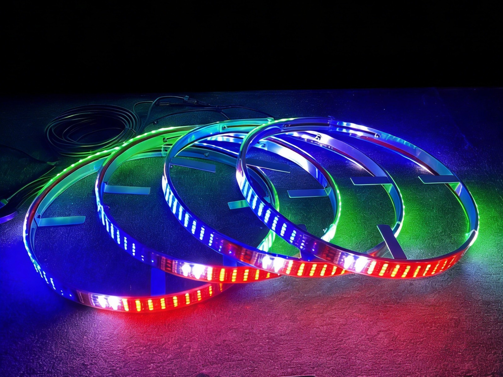 4PCS 17.5inch RGB Quad Row Cha - đánh giá và giá Led Ring Light